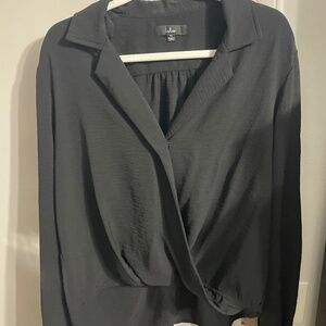 Lulus Black Dressy Blouse